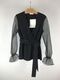 Black blouse with organza sleeves