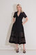 Sheering Black Plaid Black Dress