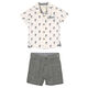 BOYS COLLAR SHIRT AND SHORT DOUBLE SET