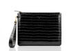 Crocodile Leather Clutch Noir