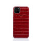 iPhone 11 Crocodile Leather Case Crimson