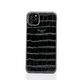 iPhone 11 Crocodile Leather Case Noir