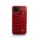 iPhone 11 Crocodile Leather Case Crimson