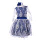 NAVY WHITE LACY GIRL'S BIRTHDAY DRESS