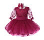 PURPLE TRANSPARENT SLEEVES BABY KIDS DRESS