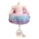 PINK SATIN COLORED TULLE GIRL DRESS