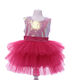 1-10 YEARS FUSHIA TULLE LAYER BABY DRESS FOR GIRLS