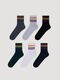 RAINBOW COLORED LEATHER GARSON SHORT CAPE MEN SOCKS