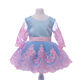 PINK BLUE LACED MODERN BABY GIRL DRESS
