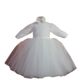 WHITE LACY LONG SLEEVE BUBBLE SKIRT BIRTHDAY DRESS