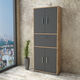 YURUPA BREMEN MULTIPURPOSE WARDROBE 5 DOORS PINE-ANTHRACITE BR10-AA