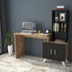 YURUPA ALBERT COMPUTER DESK SHELF ATLANTIC OAK BLACK