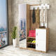 YURUPA ROGER CLOAKROOM COAT RACK SHOE RACK PINE-WHITE