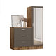 YURUPA NANCY MIRRORED DRESSER WARDROBE PINE-ANTHRACITE