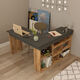 YURUPA TYWIN BOOKSHELF SHELF WORK TABLE PINE-ANTHRACITE