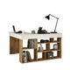 YURUPA TYWIN BOOK SHELF WORK TABLE PINE-WHITE