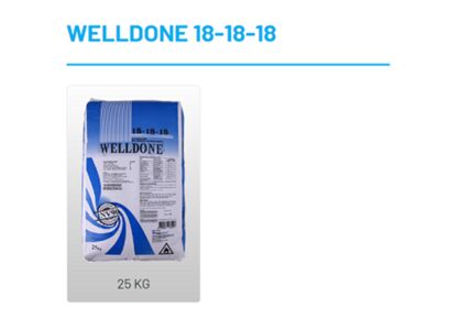 WELLDONE 18-18-18//WELLDONE 15-30-15+ME//WELLDONE 20-10-20+ME//WELLDONE 16-8-24+ME