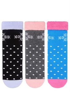 SNOWFLAKE TOWEL GIRL SOCKS