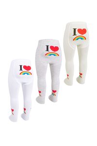 RAINBOW PATTERNED GIRL BABY PANTS SOCKS