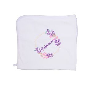 PURPLE EMBROIDERED COTTON BLANKET