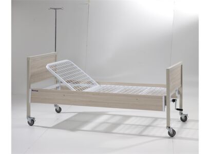 HOSPITAL BED WITH SINGLE ADJUSTMENT (TRAPEZE FORMED SHEET METAL BASE)